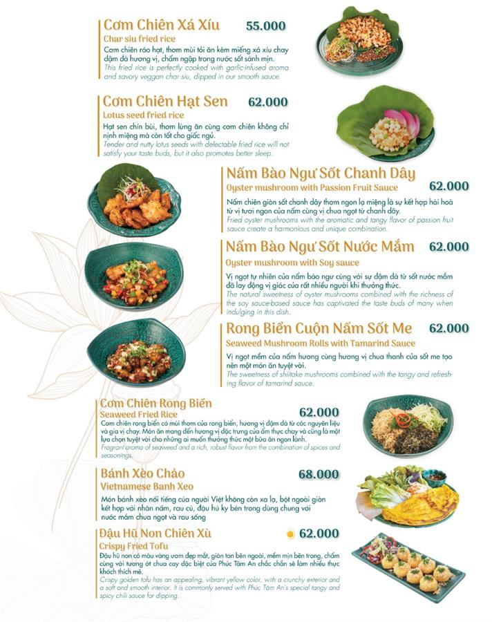 Món chính menu