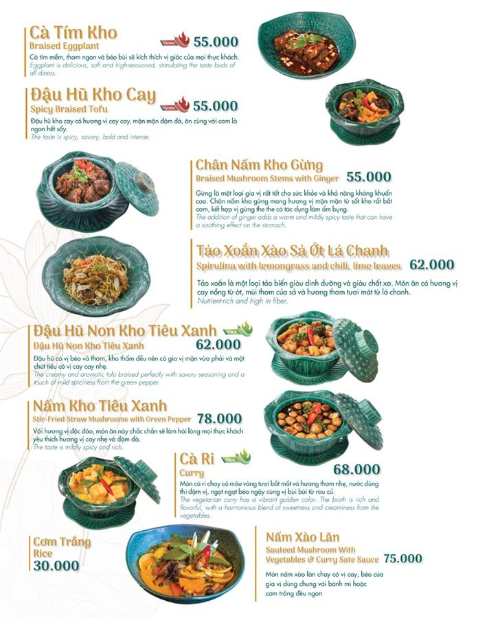 Món chính menu